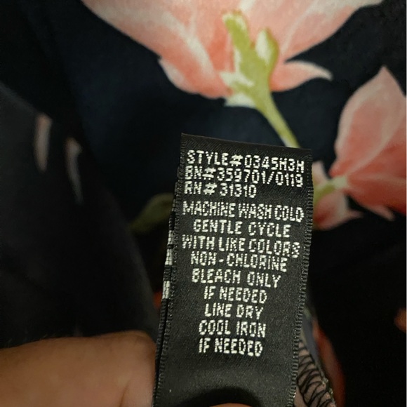 AGB Floral Black Dress size 14 - Picture 5 of 5